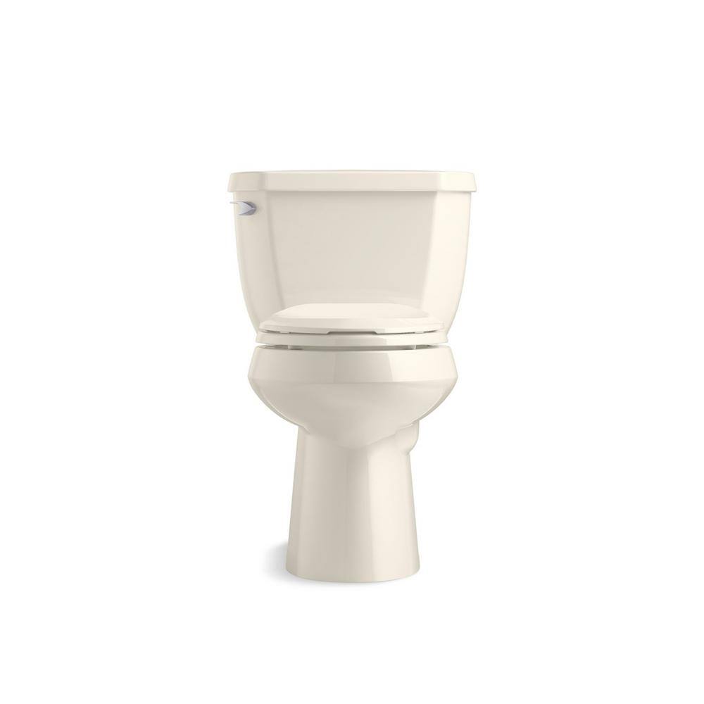 KOHLER Highline 2-piece 1.28 GPF Single Flush Elongated Toilet in Biscuit Seat Not Included K-3658-96