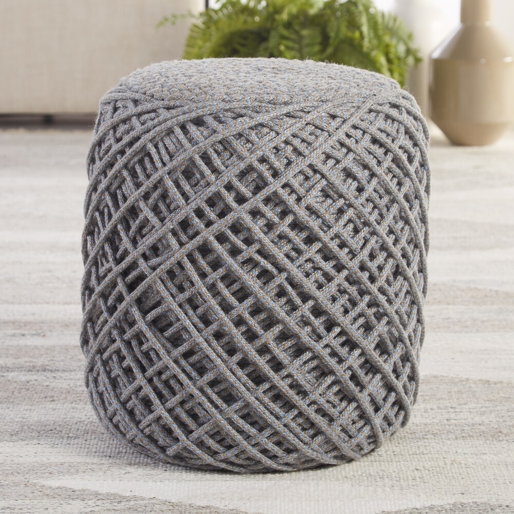 Vaughn Indoor/ Outdoor Solid Pouf/ Floor Pillow   16\