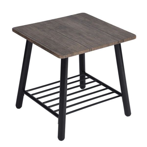 Carbon Loft Proctor Modern Rustic Square Coffee Table