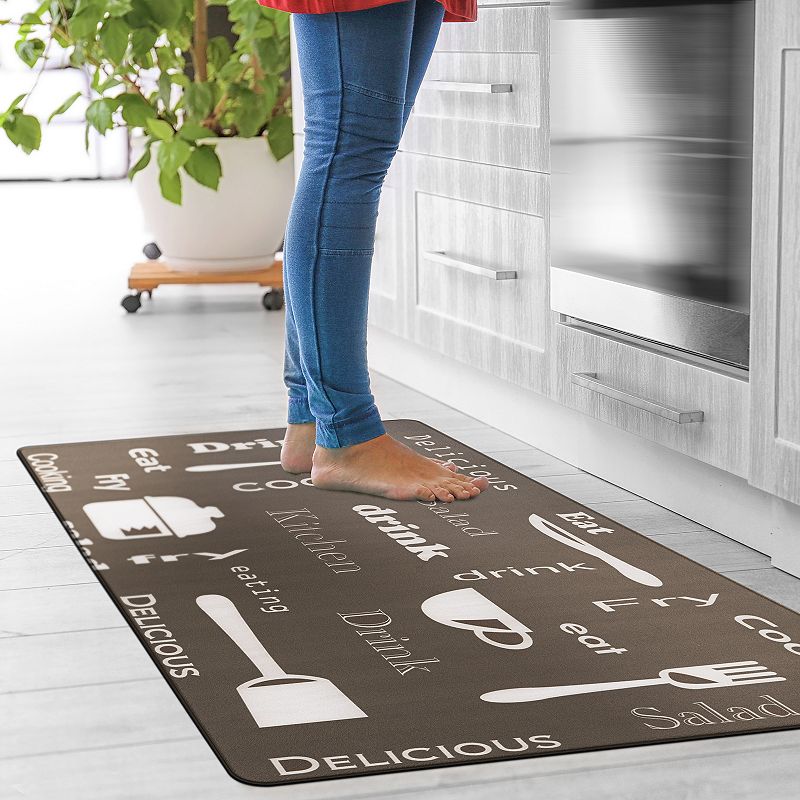 World Rug Gallery Waterproof Kitchen Theme Mat