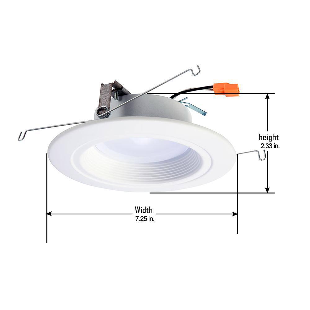 Halo RL 5 in. and 6 in. White Wireless Smart Integrated LED Recessed Downlight Ceiling Fixture Selectable Color Temperature RL560WHZHA69