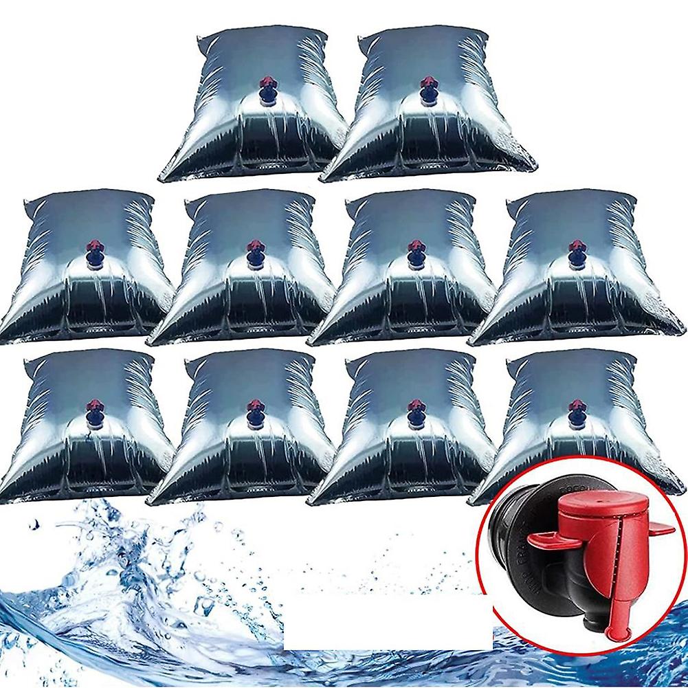 10pcs Water Storage Containers 5l Collapsible Emergency Water Jug Bags With Spigot Portable Water Container For Outdoor Camping Hiking Fishing