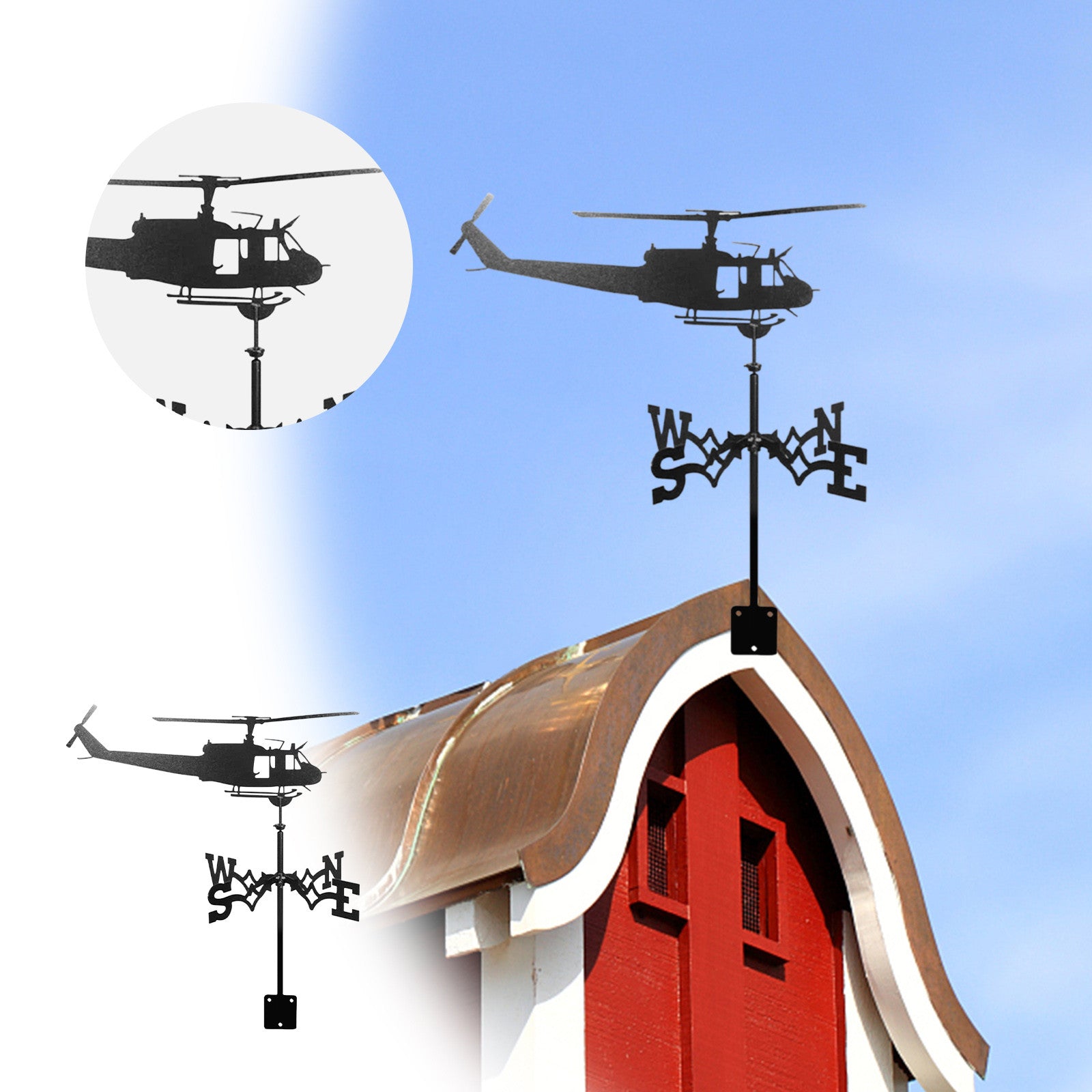 Bescita Weather Vane Decoration Roof Weather Vane Garden Courtyard Decoration