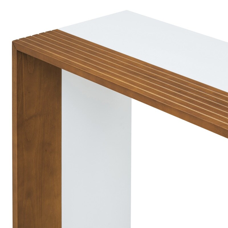 Modern Console Table  Color blocked Sofa Table  Narrow Entryway Table for Hallway  Behind The Couch  Living Room  Foyer