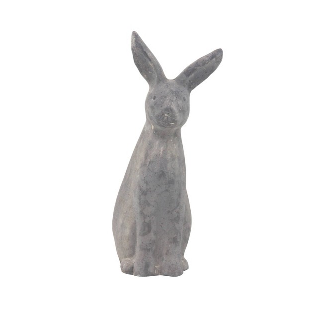 X 5 quot Magnesium Oxide Farmhouse Polystone Rabbit Garden Sculpture Gray Olivia amp May