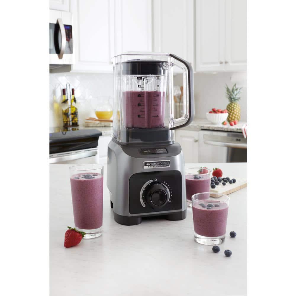 HAMILTON BEACH PROFESSIONAL 32 oz 14Speed Black and Grey Countertop Blender with Quiet Shield