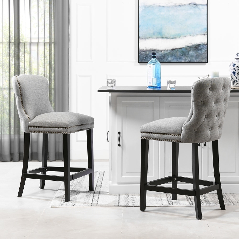 Sonoma Tufted Armless Counter or Bar Stools (Set of 2)