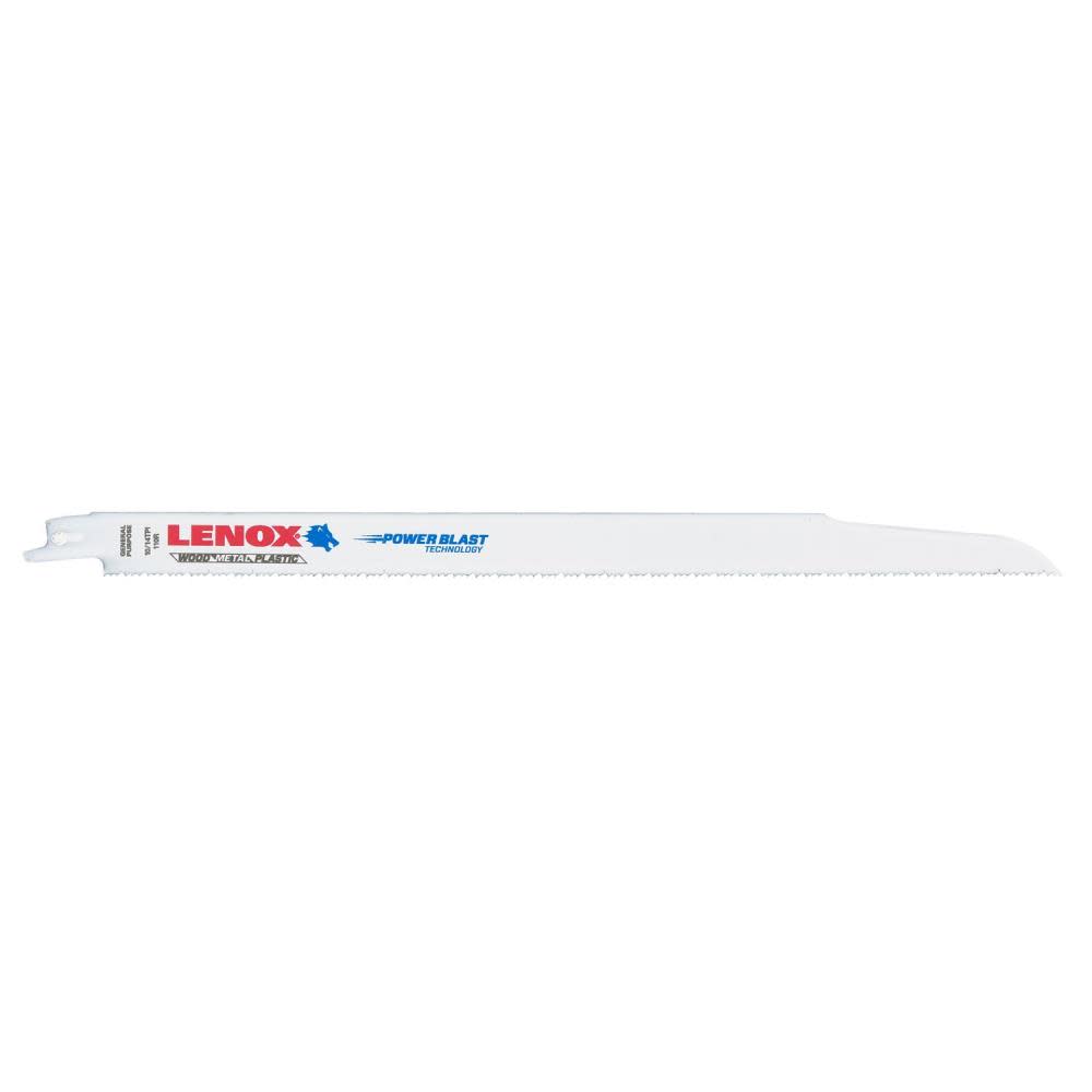 LENOX Reciprocating Saw Blade B110R 12 X 3/4 X .050 X 10/14 TPI 25pk ;