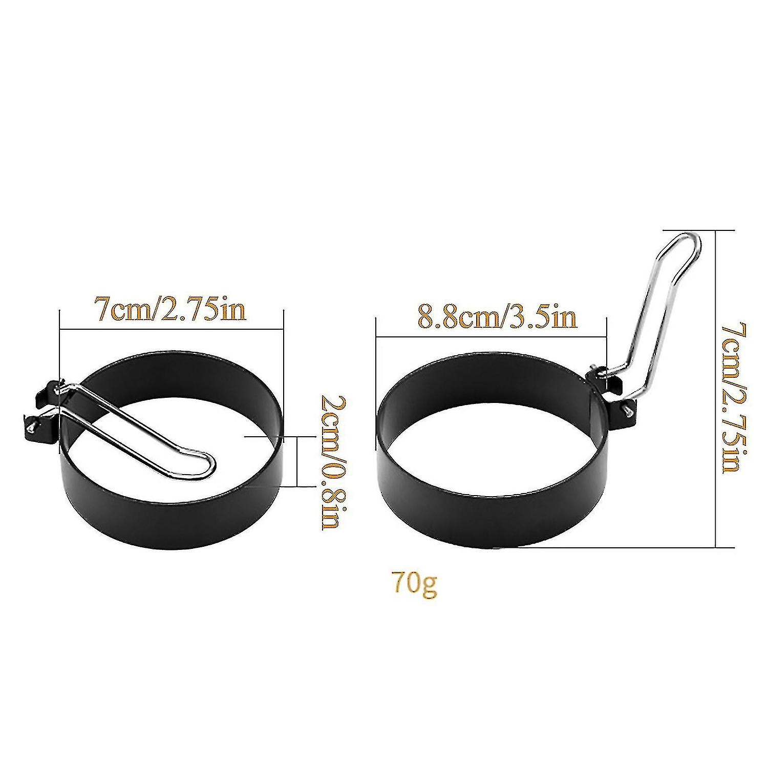 Egg Ring， Stainless Steel Egg Ring Molds With Anti-scald Handle