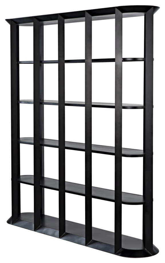 Foster Bookcase  Black Metal   Industrial   Bookcases   by Lighting Reimagined  Houzz