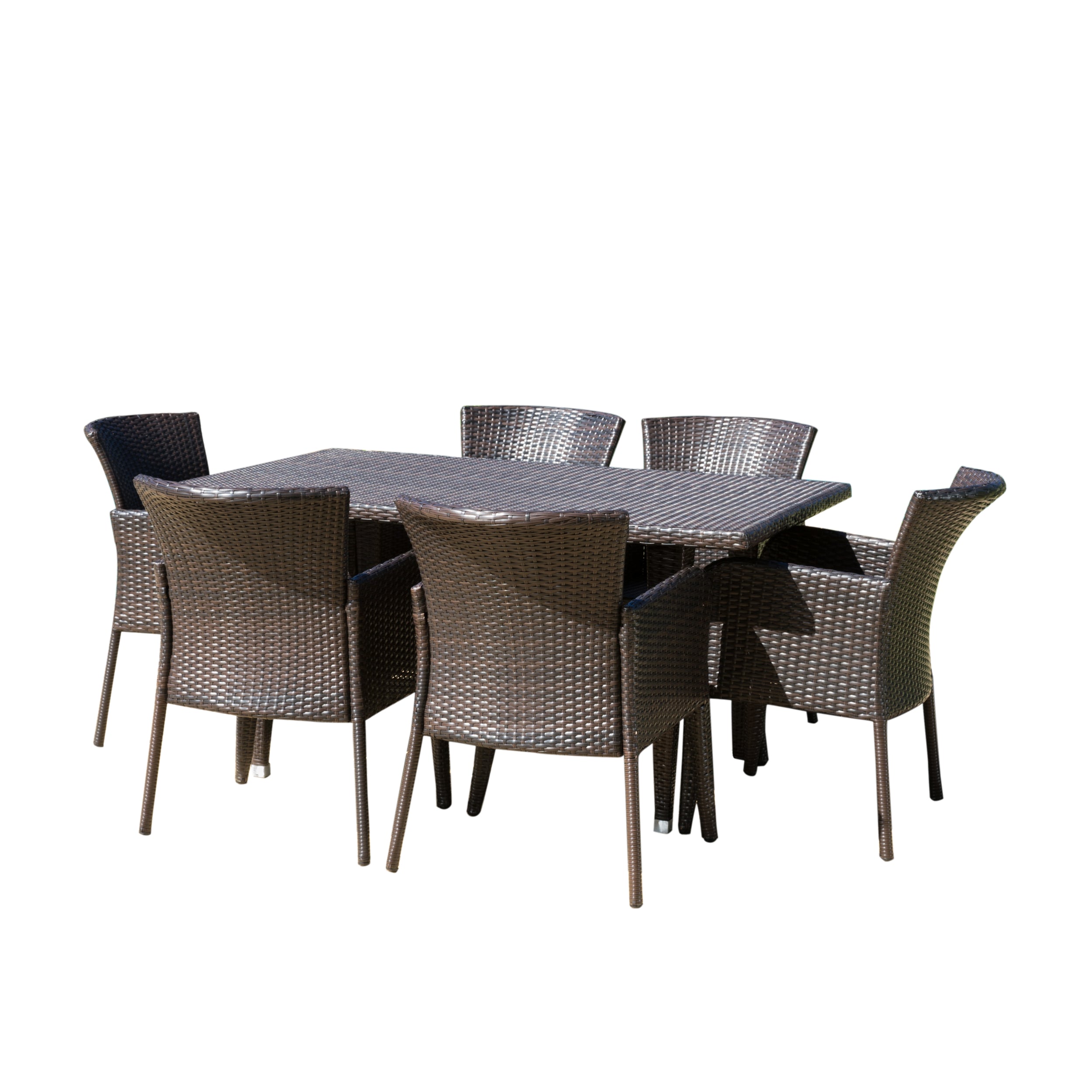 Maple Outdoor 7-piece Wicker Dining Set