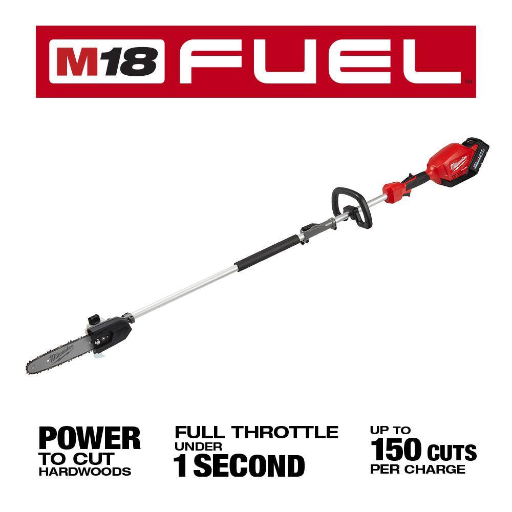 MW M18 FUEL 10 in. 18V Lithium-Ion Brushless Electric Cordless Pole Saw Kit wString TrimmerHedge TrimmerEdger Attachment 2825-21PS-49-16-2717-49-16-2718-49-16-27