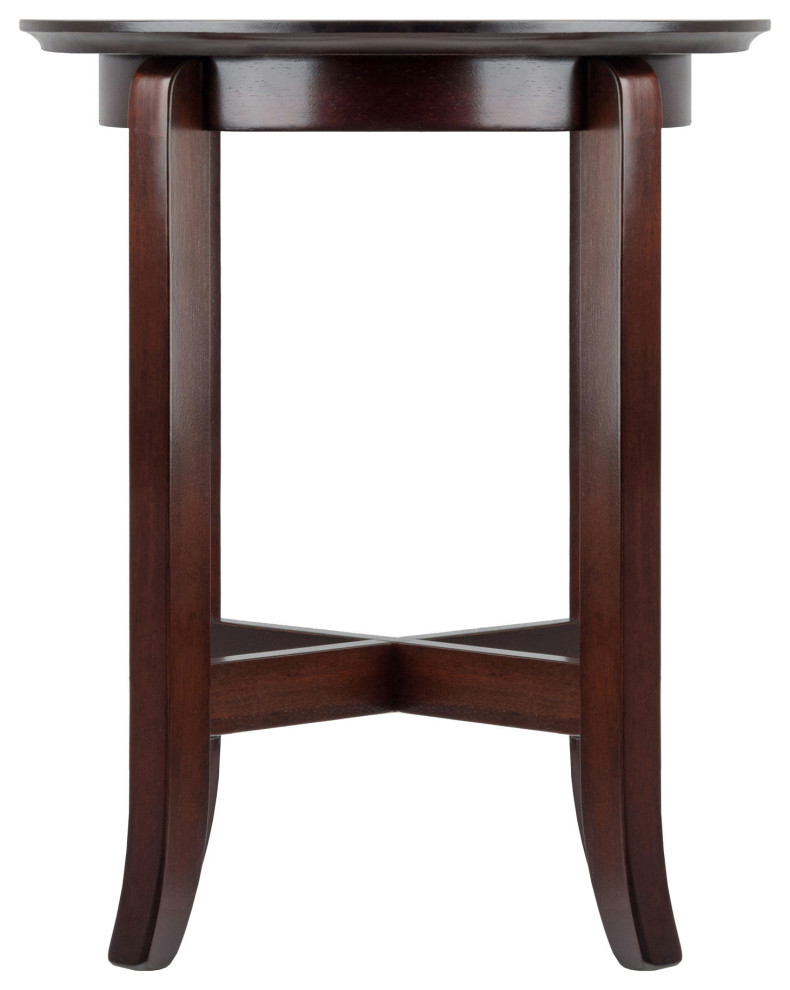 Toby Round Accent End Table  Espresso   Transitional   Side Tables And End Tables   by Morning Design Group  Inc  Houzz