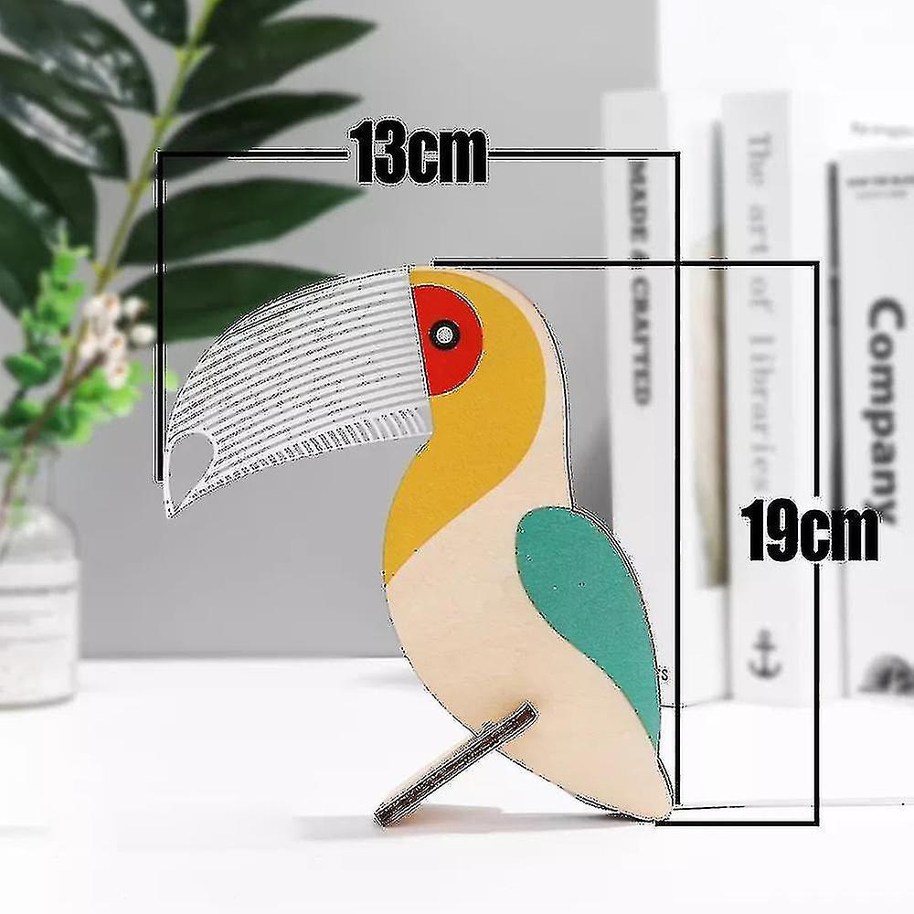 Battery Acrylic Night Light Wooden Animals Toucan Room Decoration Led Lamp