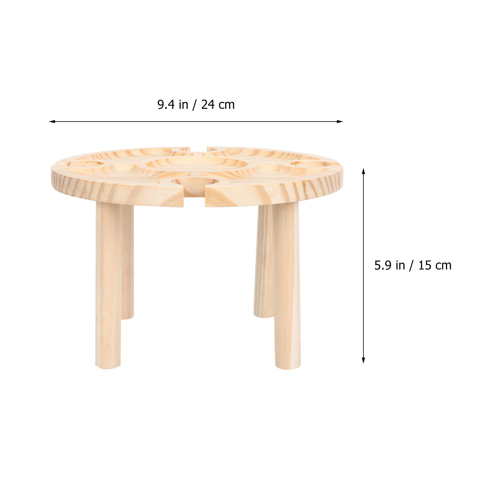 1pc Wooden Wine Table Wooden Picnic Beverage Table Wooden Table Home Supply