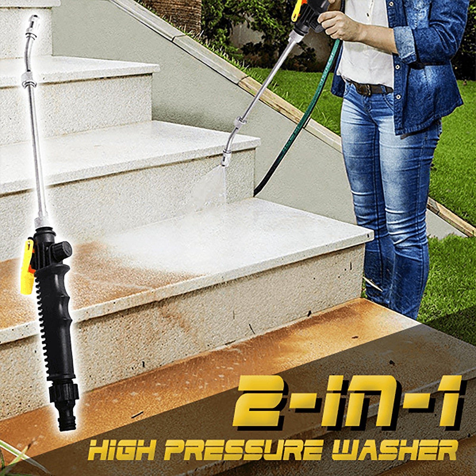 TOYFUNNY 30 Cm 2-In-1 High-Pressure Cleaner Can Be Adjusted To Clean The Car Kitchen