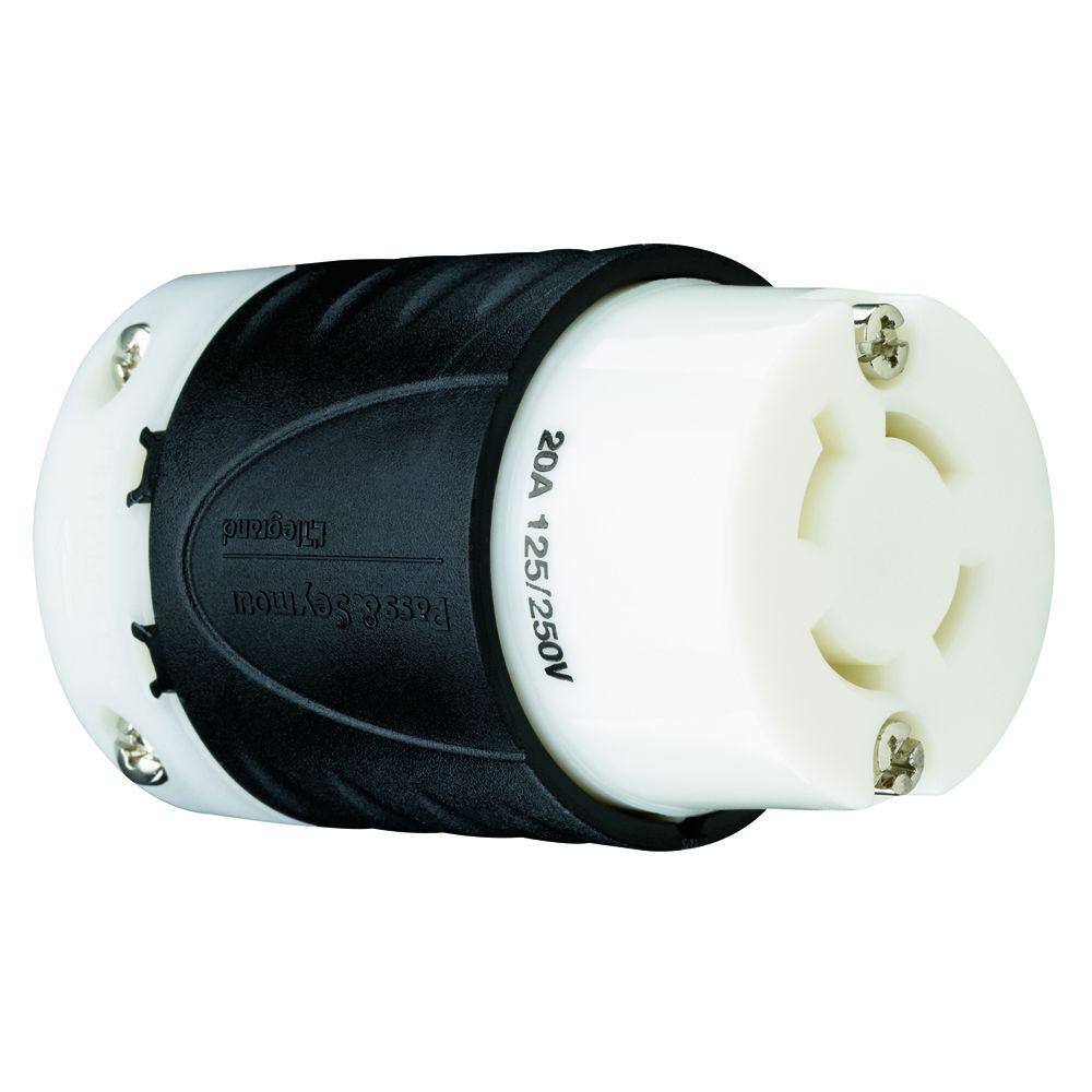 Legrand Pass  Seymour Turnlok 20 Amp 125250-Volt NEMA L14-20R Locking Connector L1420CCCV3