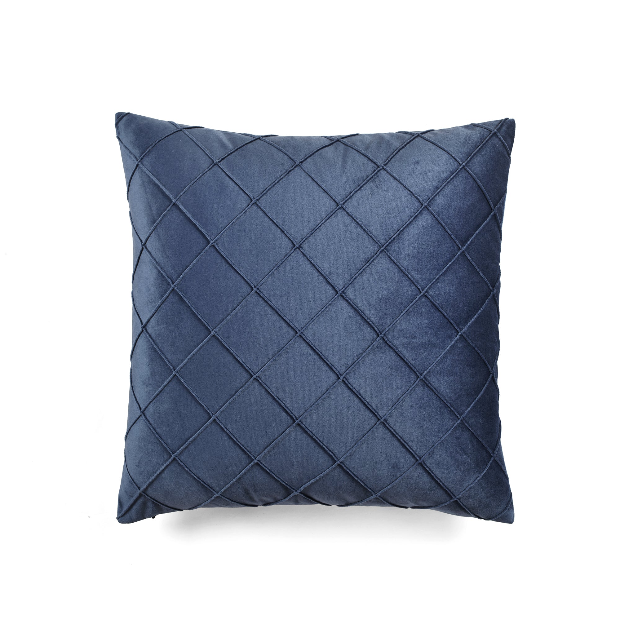 Velvet Diamond Pintuck Decorative Pillow Cover