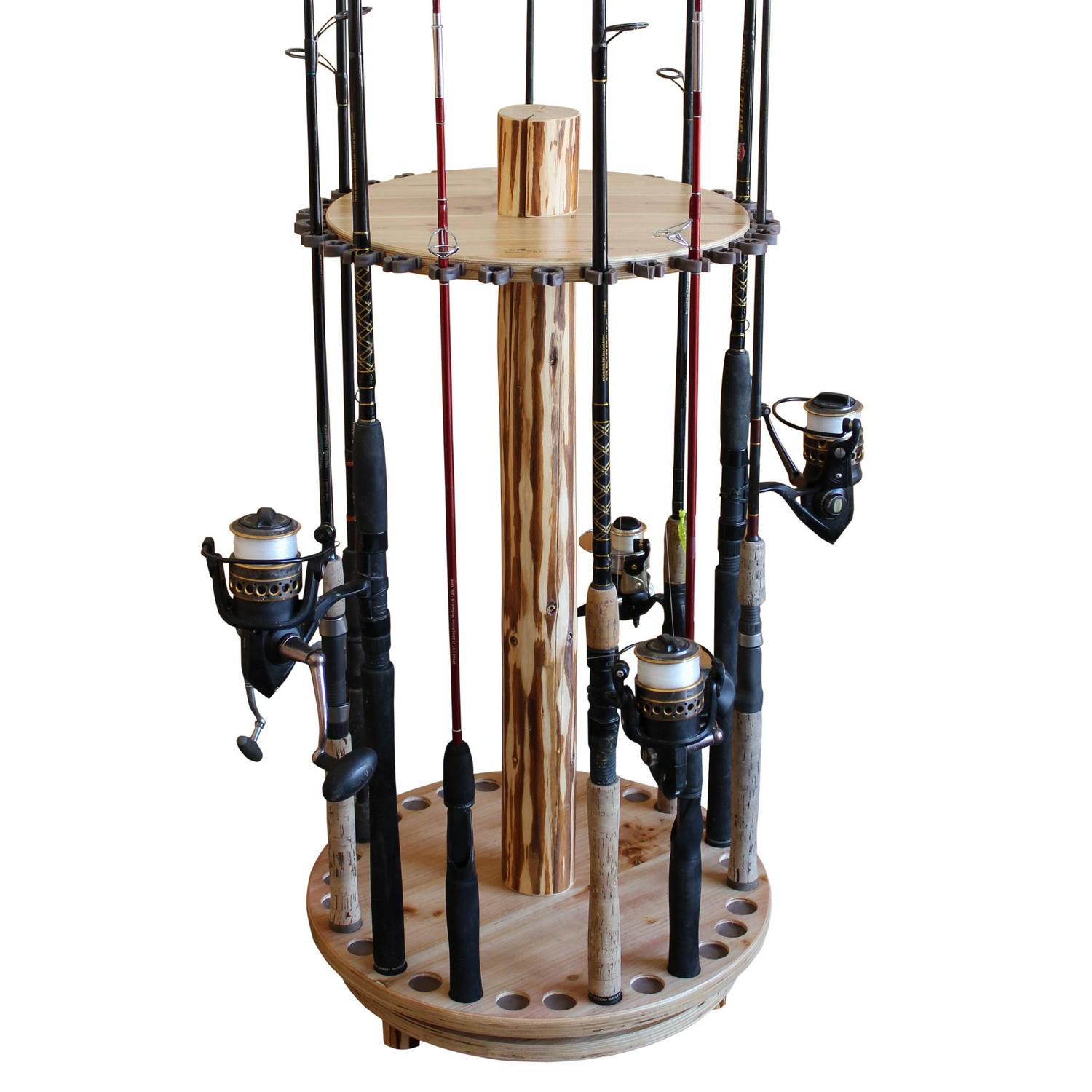 Rush Creek Creations Round Spinning 30 Fishing Rod Rack