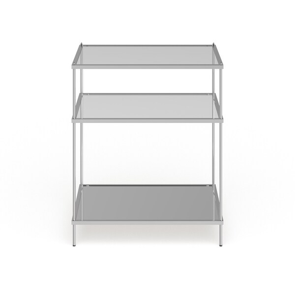 SEI Furniture Grant Glam Mirrored Side Table Chrome