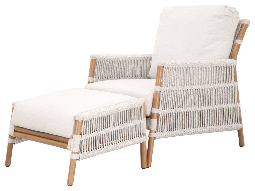 Bacara Club Chair with Footstool   Transitional   Armchairs And Accent Chairs   by Essentials for Living  Houzz