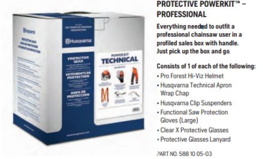 Husqvarna Construction Protective POWERKIT Technical Professional PPE Kit ;