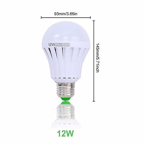 Rechargeable E27 12w Led Light Bulb With Battery Backup Emergency Led Bulb White 81234