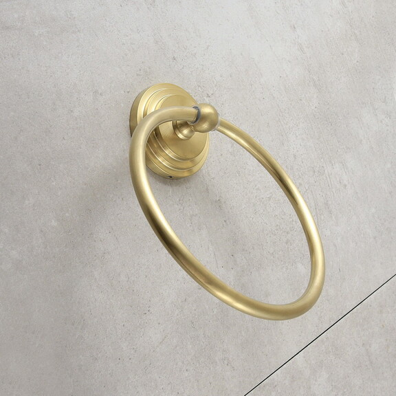 Kingston Brass BA2714BB Milano Towel Ring  Brushed...