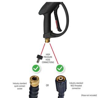 SIMPSON Spray Gun with Side Assist Handle M22 Connections for Cold Water 4500 PSI Pressure Washer Includes QC Adapter 80148