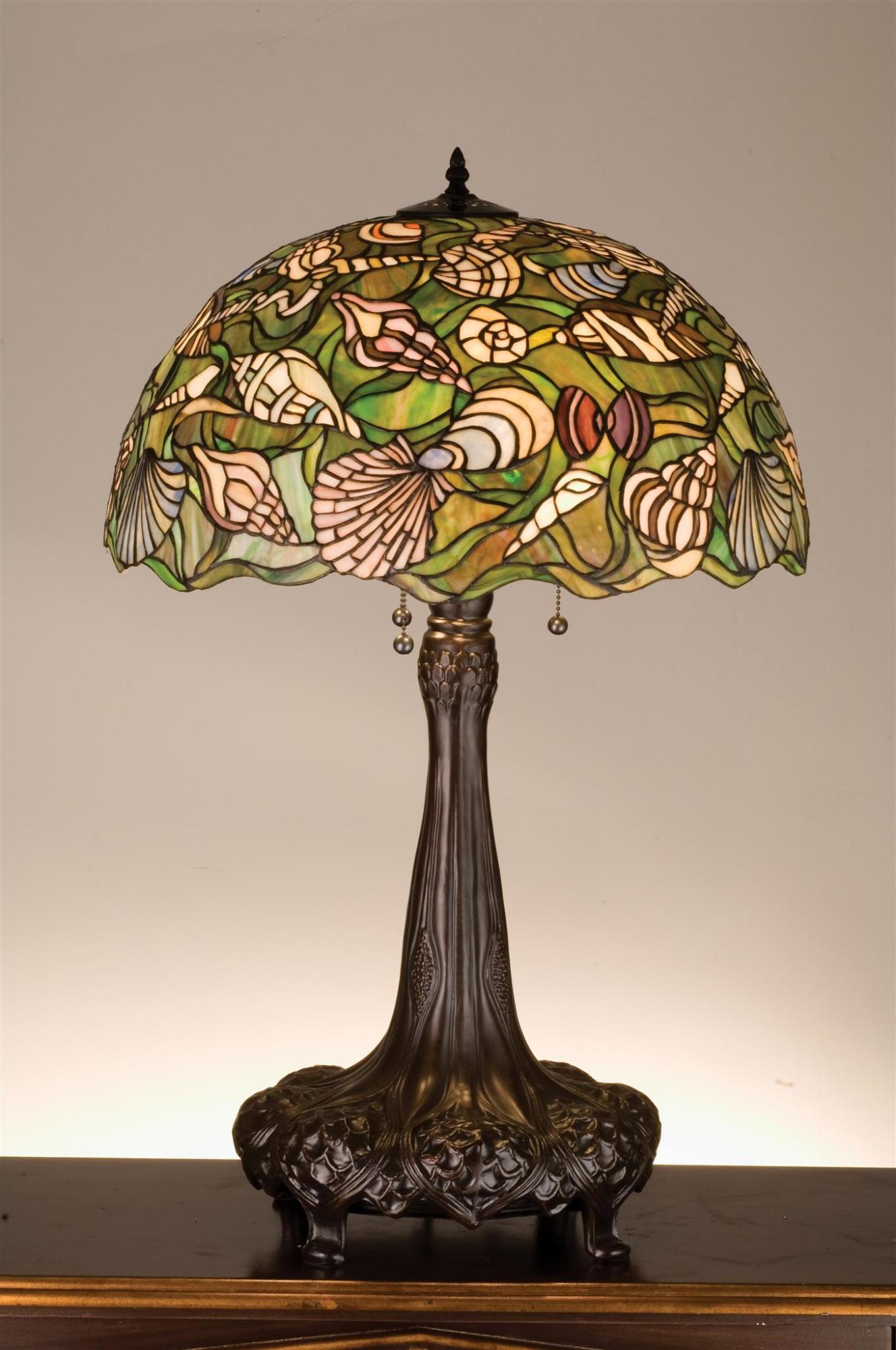 Meyda Tiffany 44891 Stained Glass / Tiffany Table Lamp From The Seashell Collection -