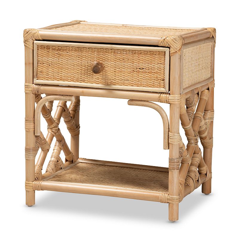 bali and pari Camara Rattan Nightstand Table