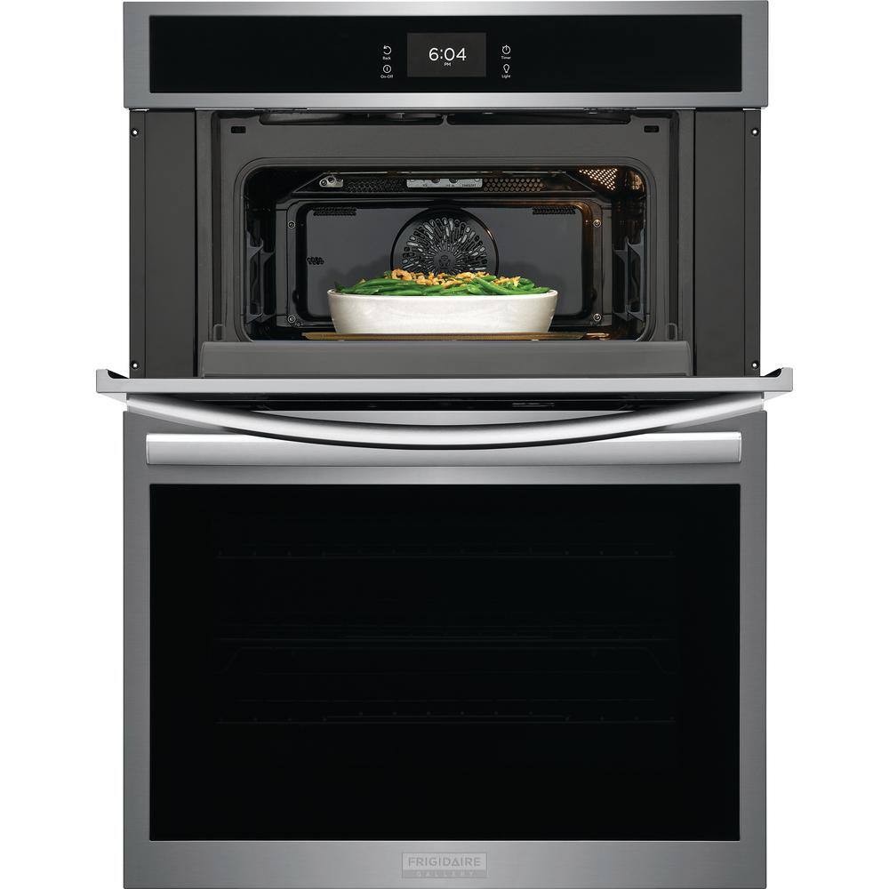 FRIGIDAIRE GALLERY 30 in. Electric Wall Oven and Microwave Combination with Total Convection in Smudge-Proof Stainless Steel GCWM3067AF