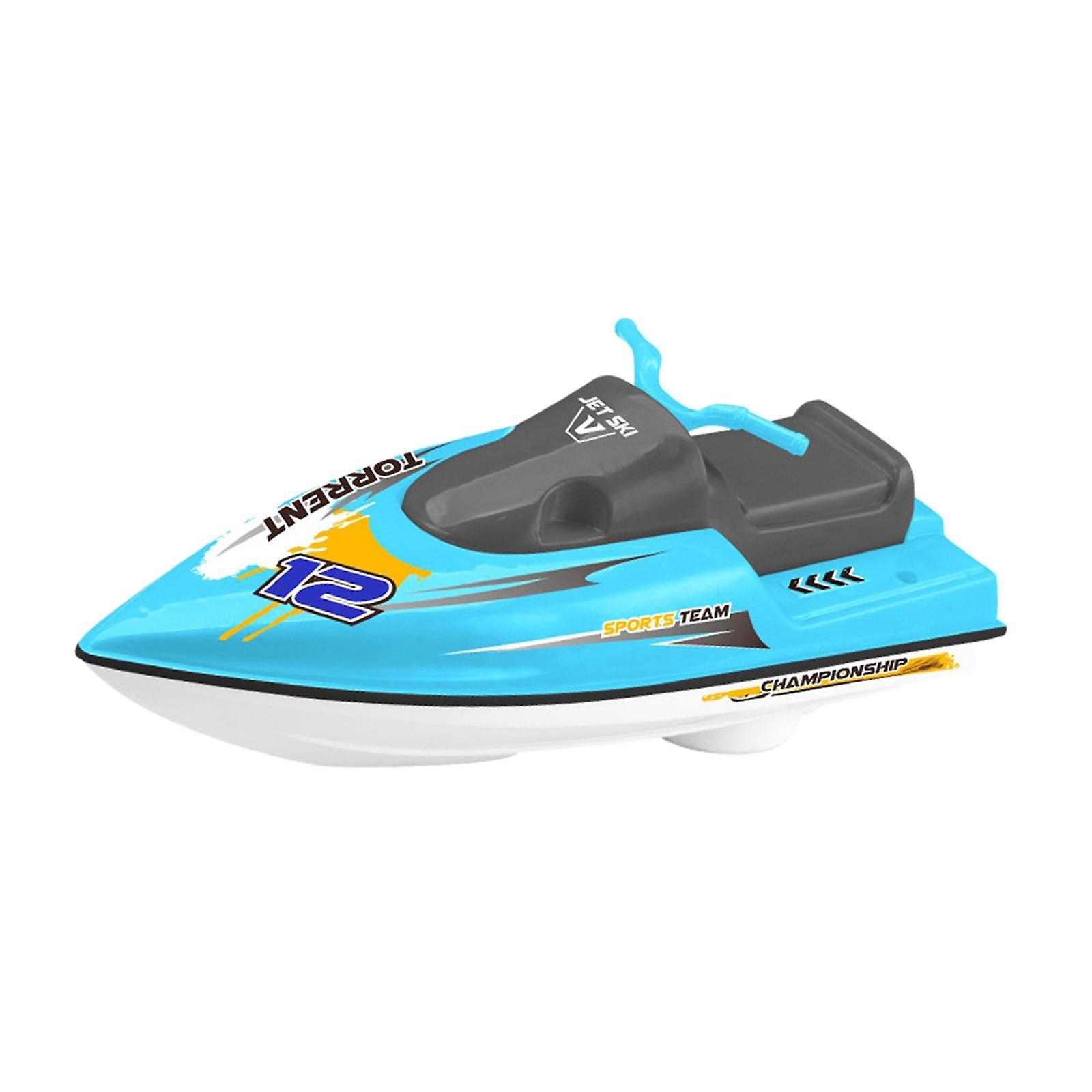 Electric Speed Boat Toy Boat Tub Toy Boat Bathtub Toy For Children Baby Kids Blue