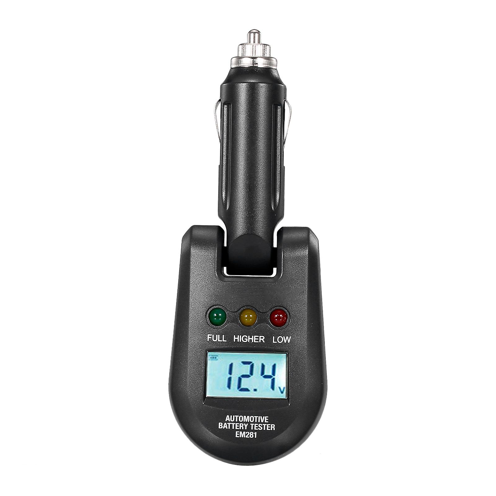 Black 12-24v Auto Car Testing Battery Meter Lcd Load Test Battery Condition and Alternator Charging