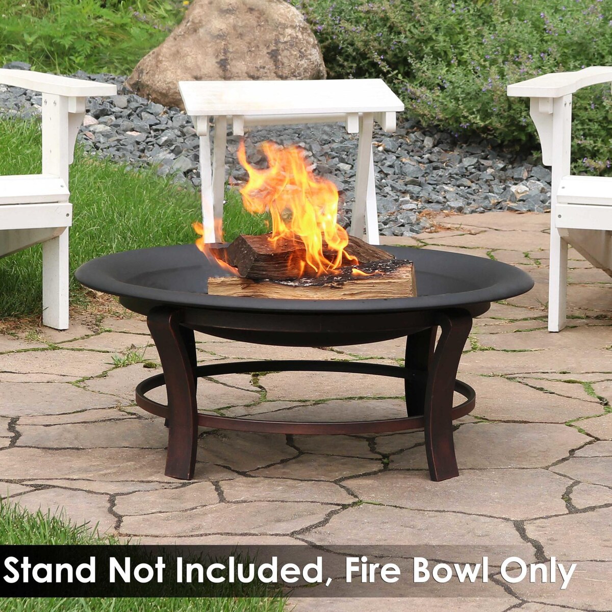 Ultimate Patio 23-Inch Replacement Steel Wood Burning Fire Pit Bowl