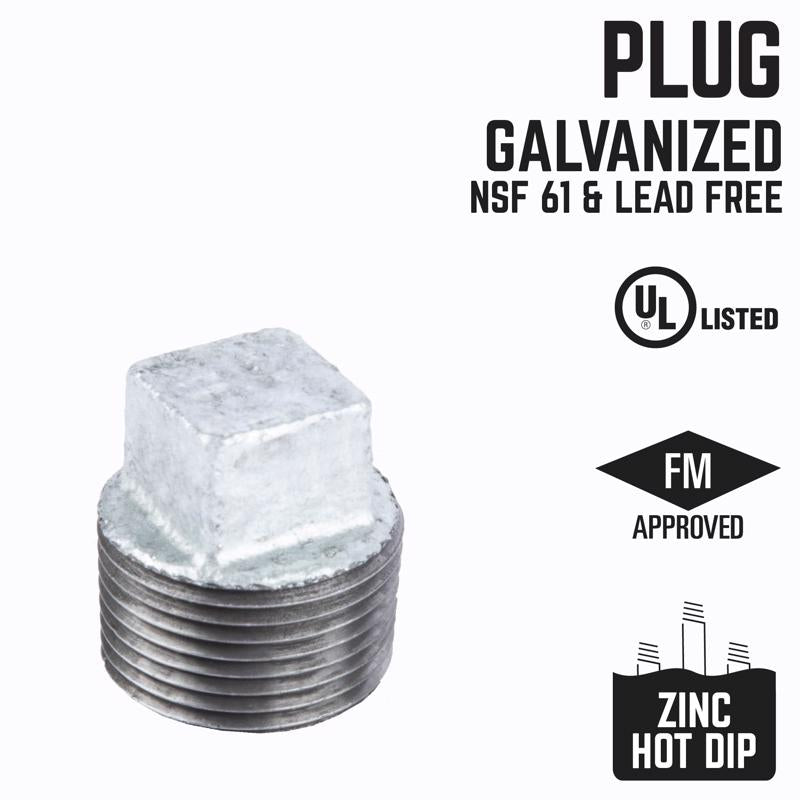 SQUARE PLUG GLV 3/4