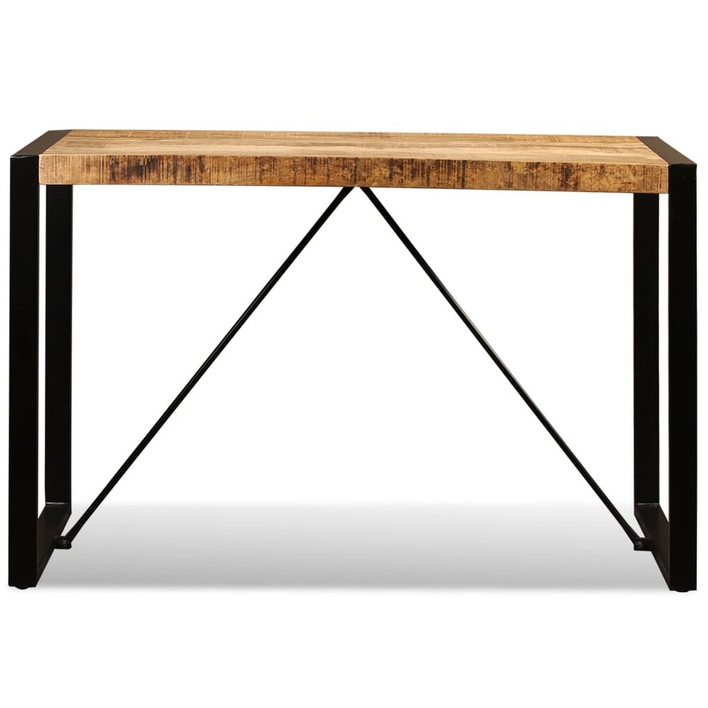 vidaXL Dining Table Solid Rough Mango Wood 47.2\