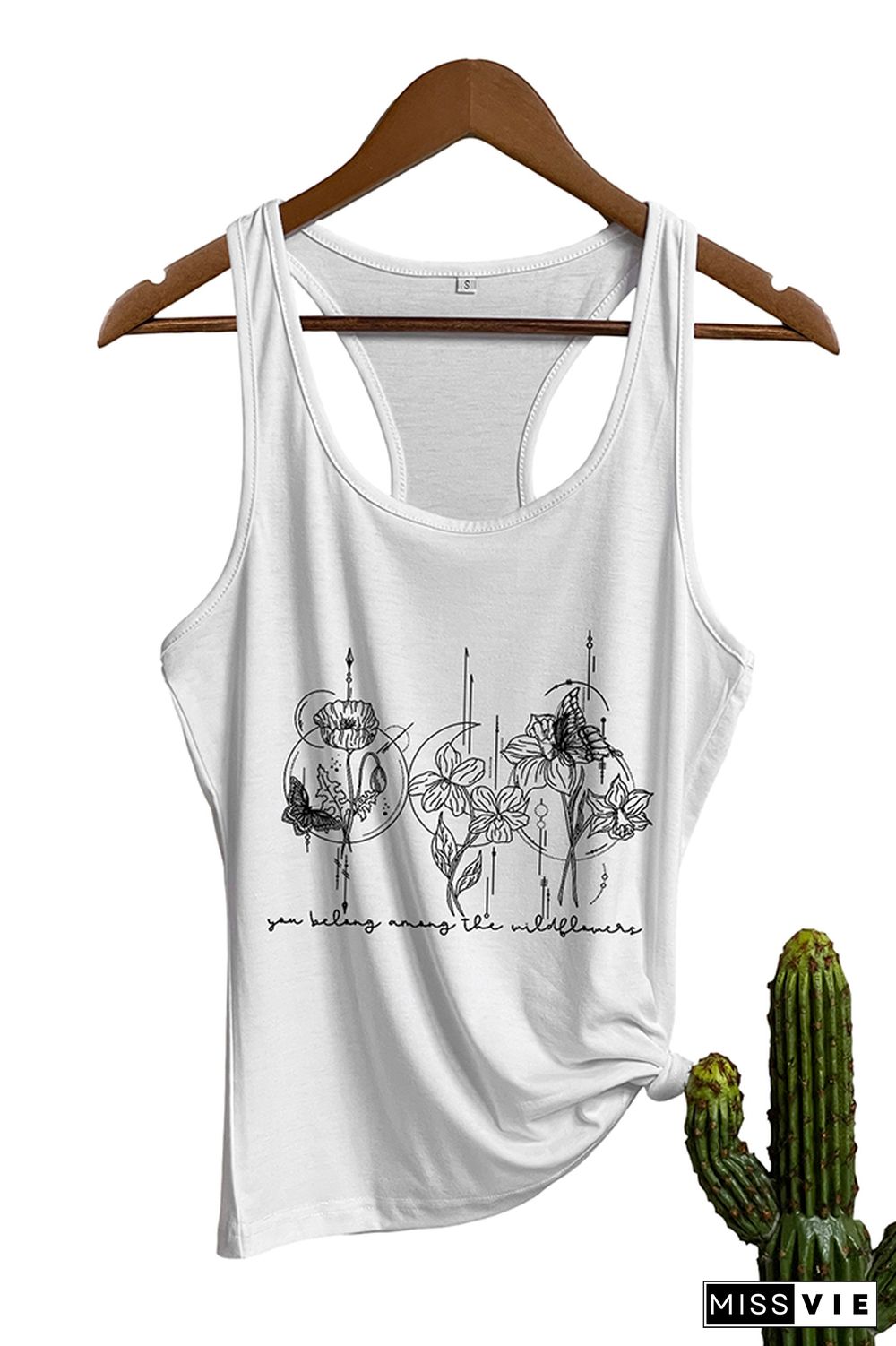 You Belong Among the Wildflower Sleeveless Tank Top Wholesale