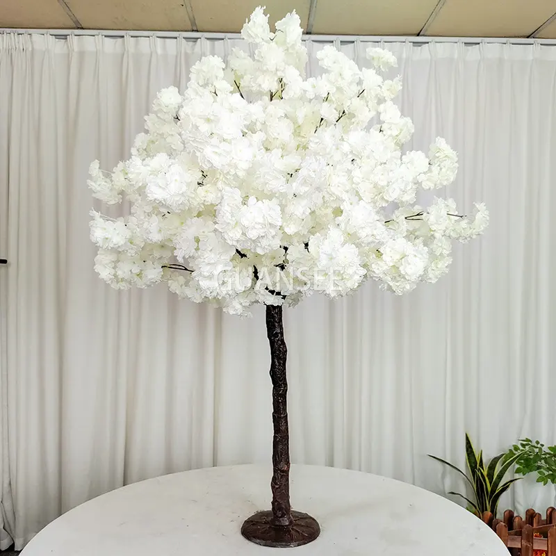 Home garden hotel event 4ft 5ft hot sale plastic indoor decoration wedding table centerpieces artificial cherry blossom tree