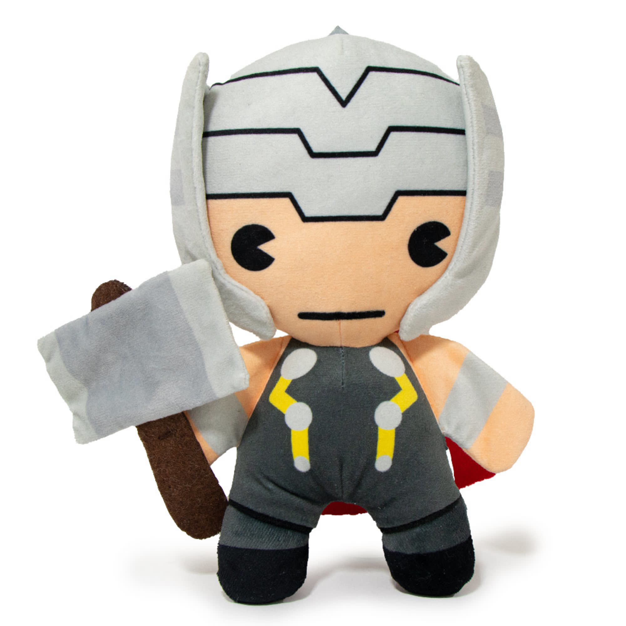 Buckle-Down Marvel Thor with Hammer Kawaii Standing Pose Plush Squeaker Dog Toy， Small