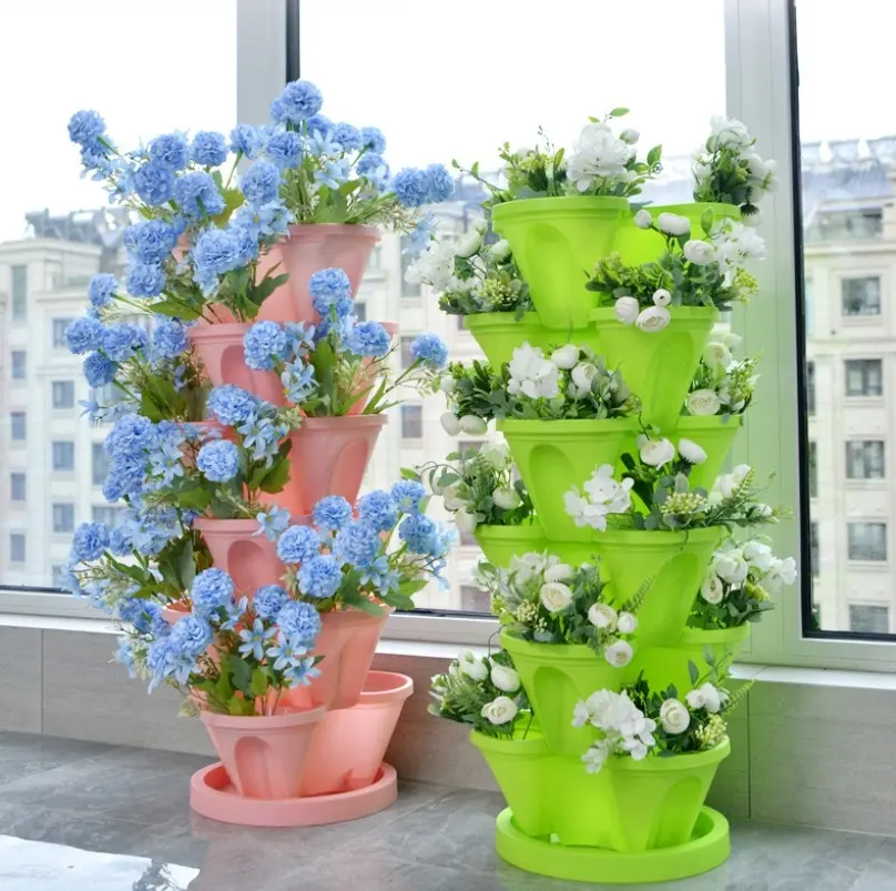 cheap garden supplies wholesale cheap vertical tower planter stand stacking planters strawberry planting pots