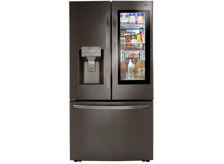 LG ADA 24 Cu. Ft. PrintProof Matte Black Stainless Steel Smart Wi-Fi Enabled InstaView Door-In-Door Counter-Depth Refrigerator With Craft Ice