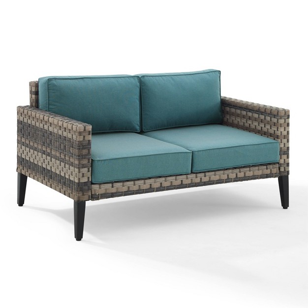 Prescott Outdoor Wicker Loveseat Crosley