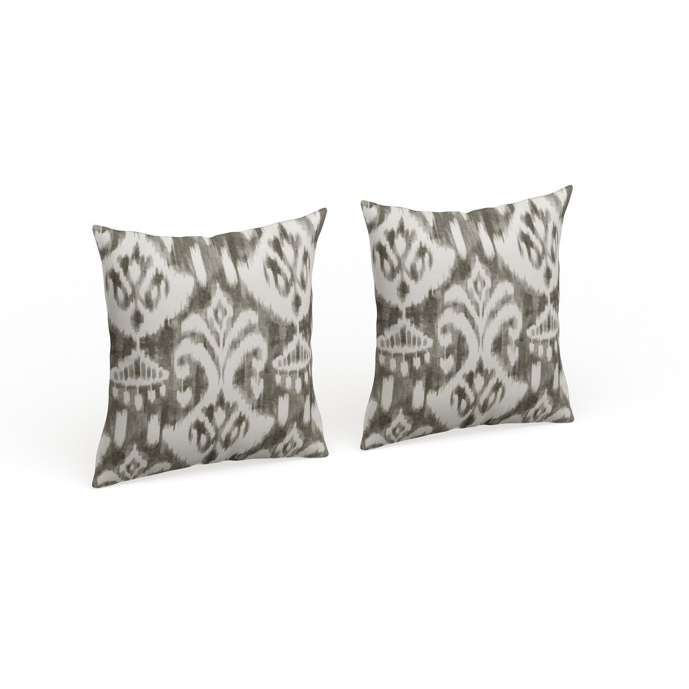 Elizabeth Ikat 17 inch Outdoor Accent Pillow  (Set of 2) by Havenside Home   17w x 17l