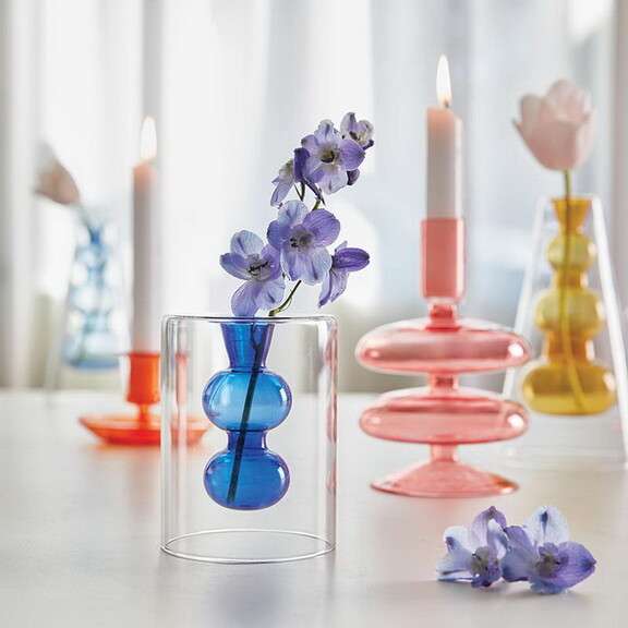 47th   Main DMR460 Pink Bubble Candleholder