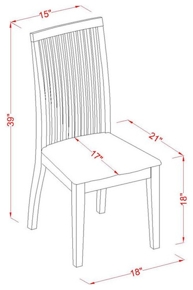 East West Furniture Ipswich Wood Dining Chairs in Linen White (Set of 2)   Transitional   Dining Chairs   by Homesquare  Houzz