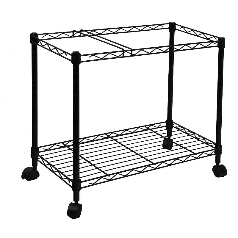 Oceanstar Portable 1-Tier Metal Rolling File Cart