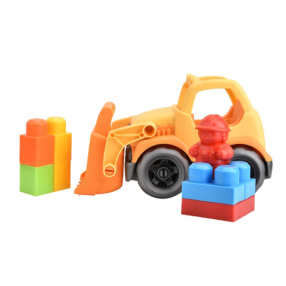 Colorful Bulldozer Assembly Building Blocks Car Vehicle Toy Bricks Kids Educational Toys