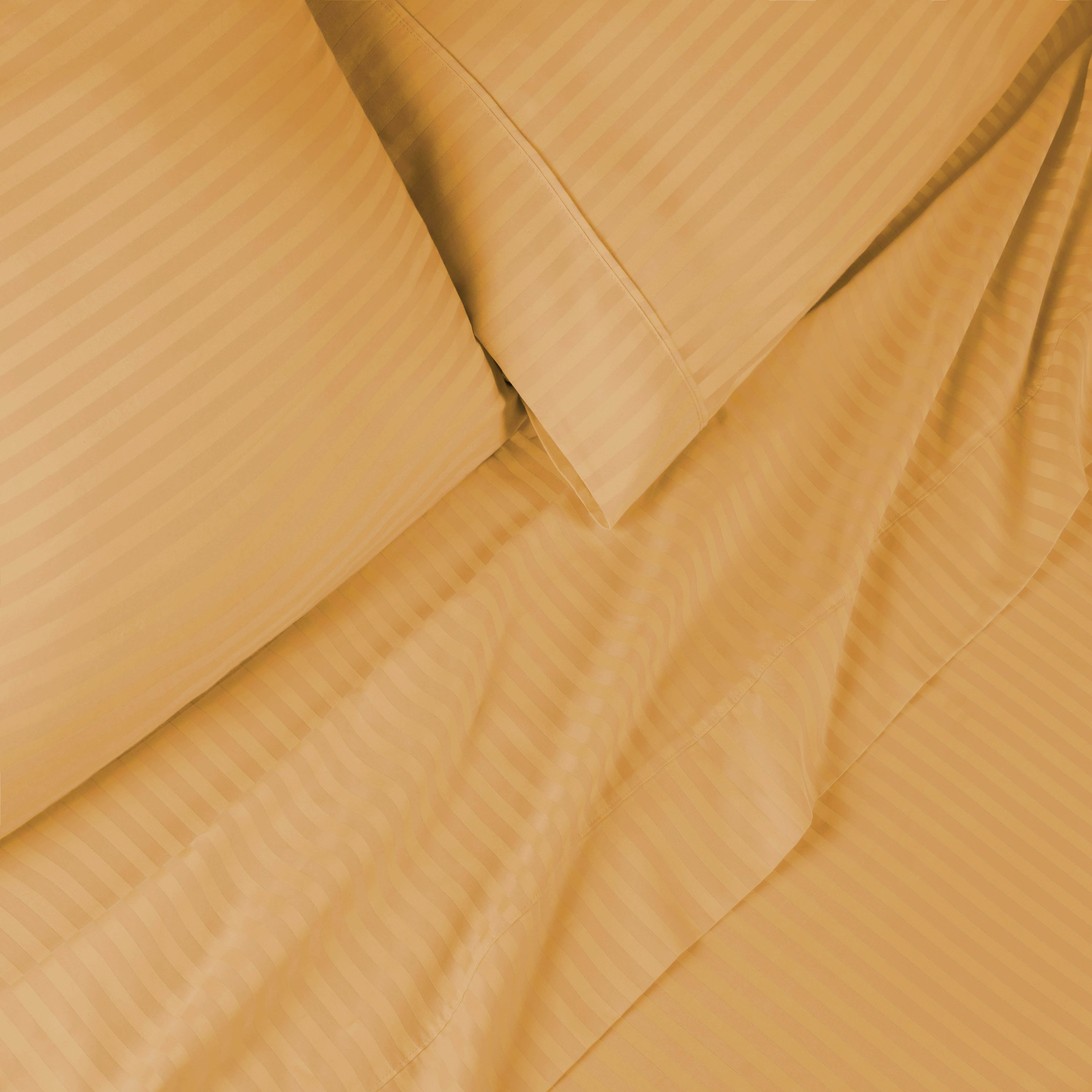 Superior 400 Thread Count Egyptian Cotton Sheet Set， Gold， California King