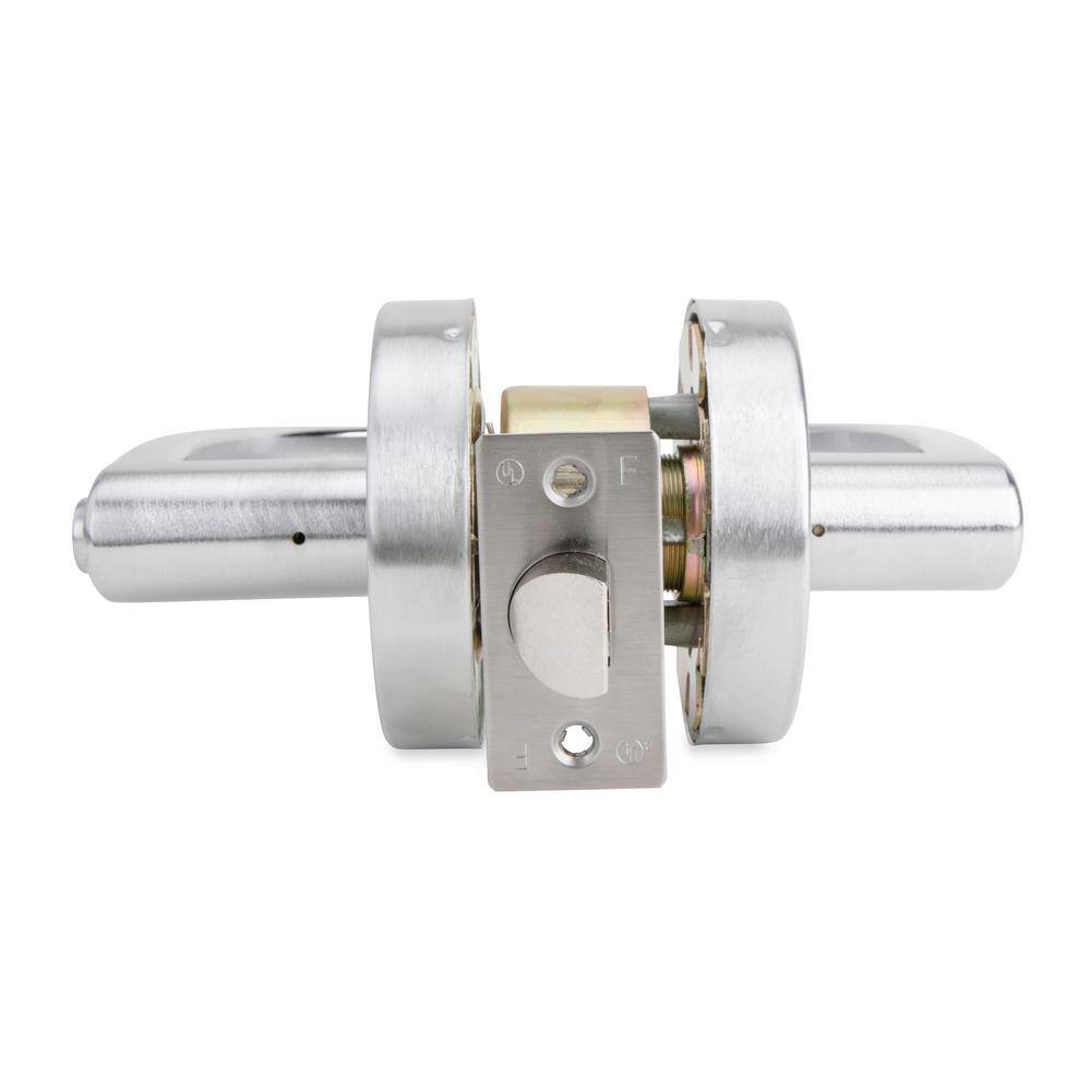 Global Door Controls Pisa Series Standard Duty Brushed Chrome Grade 2 Commercial Cylindrical Privacy Door Handle with Lock and Clutch GAL-1140P-626